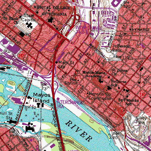 Topographic Map of The Old Stone House, VA