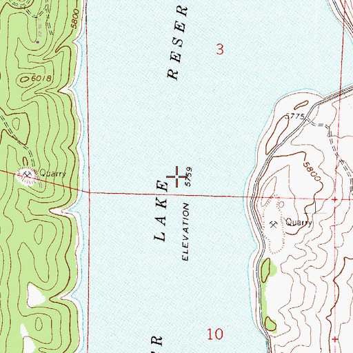 Topographic Map of Carter Lake Reservoir, CO