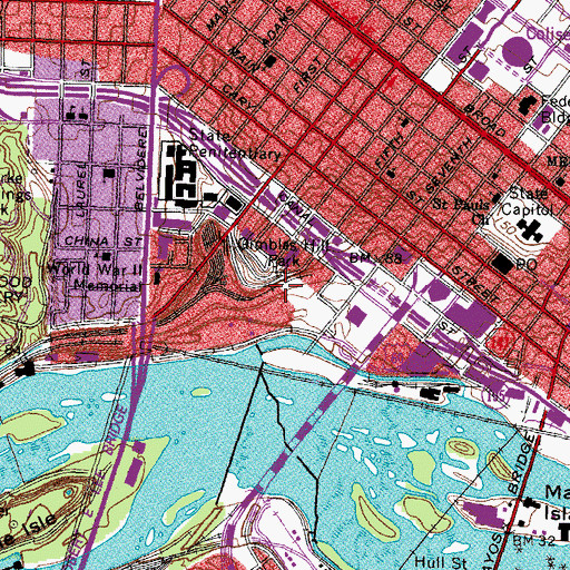 Topographic Map of Confederate Armory (historical), VA