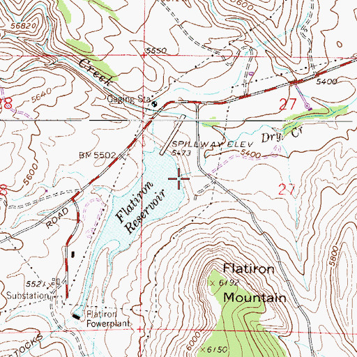 Topographic Map of Chimney Hollow, CO