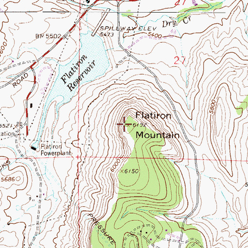 Topographic Map of Flatiron Mountain, CO