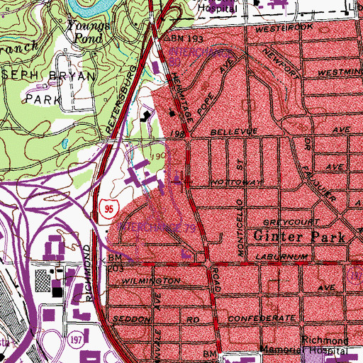 Topographic Map of Christ Ascension Episcopal Church, VA