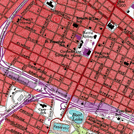 Topographic Map of Christadelphian Chapel, VA