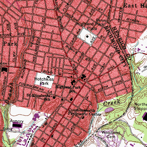 Topographic Map of Church of the Redeemer, VA
