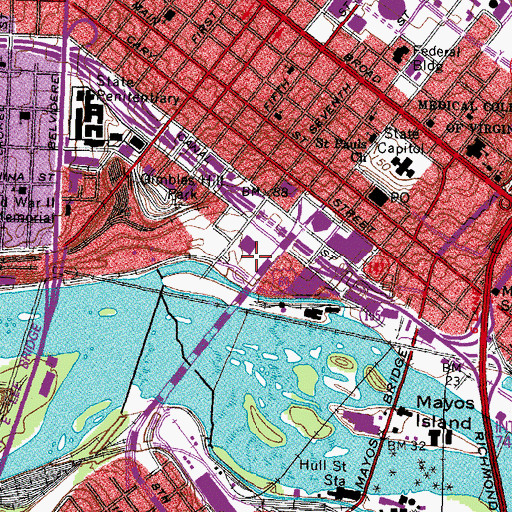 Topographic Map of Fort West (historical), VA