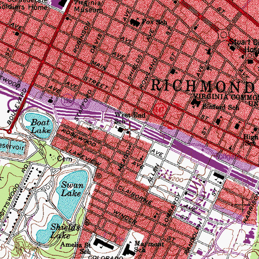 Topographic Map of Hands of Hope Missionary Baptist Church, VA