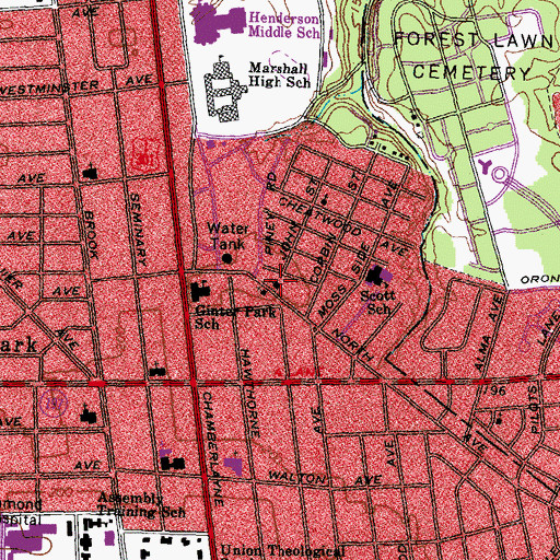 Topographic Map of New Friendship Disciples of Christ Church, VA