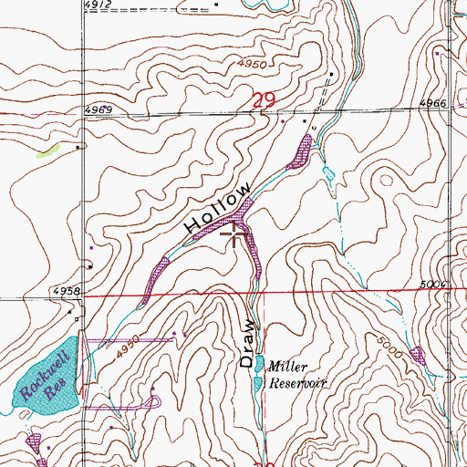 Topographic Map of Holmes Draw, CO