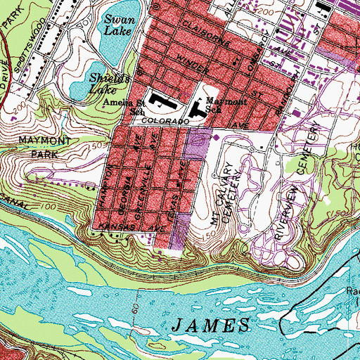 Topographic Map of Progressive Holiness Church, VA