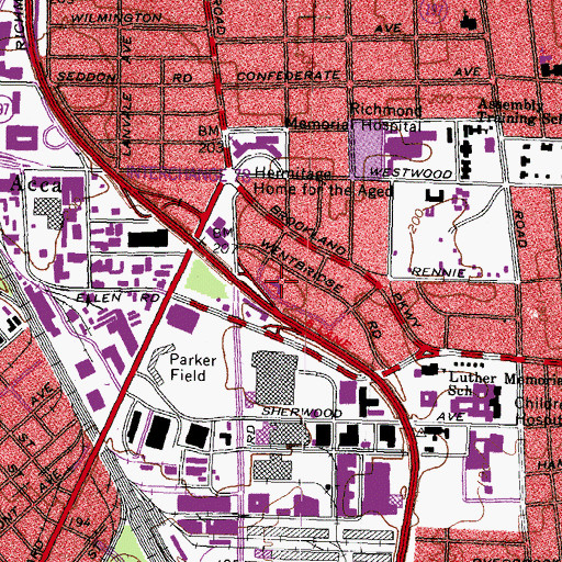 Topographic Map of Ray of Hope Pentecostal Holiness Church, VA