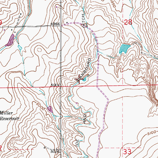 Topographic Map of Ide and Starboard Ditch, CO