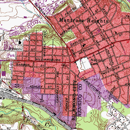 Topographic Map of Christian Tabernacle Baptist Church, VA