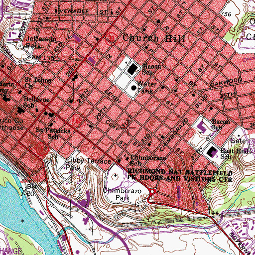 Topographic Map of Church of God and Saints of Christ Tabernacle, VA