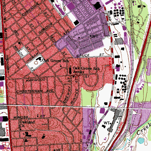Topographic Map of Faith, Hope and Charity Apostolic Church, VA