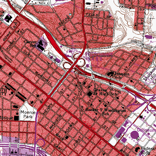 Topographic Map of Fire Station Number 5, VA