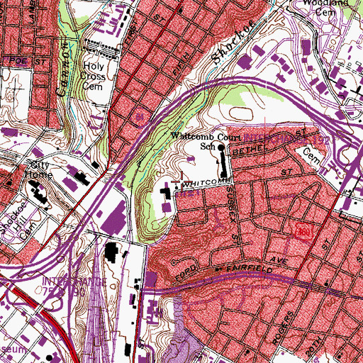 Topographic Map of Pilgrim Baptist Church, VA