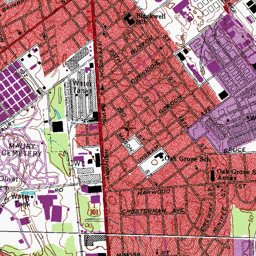 Topographic Map of Redeemed Assembly of Jesus Christ Apostolic Church, VA