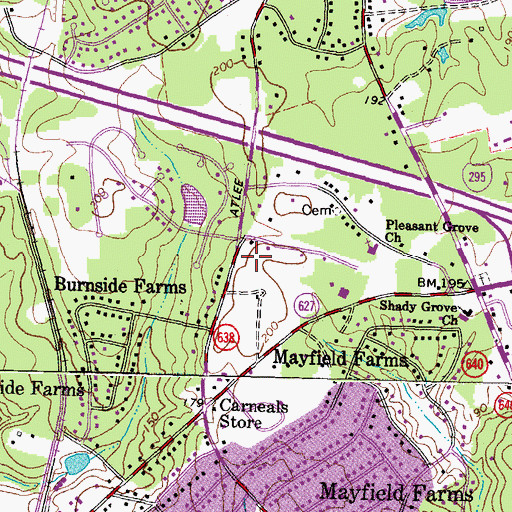 Topographic Map of Sheltering Arms Hospital Hanover, VA