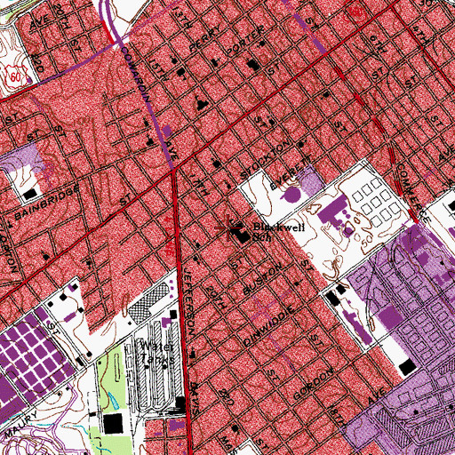 Topographic Map of Union Baptist Church, VA