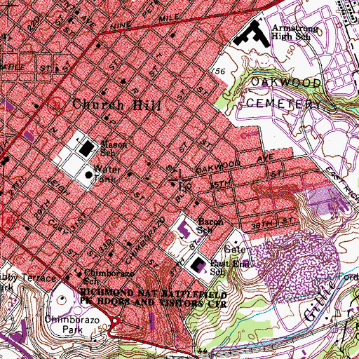 Topographic Map of United House of Prayer Holiness Church, VA