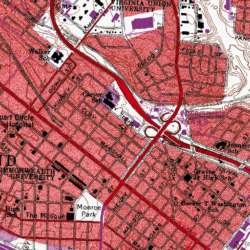 Topographic Map of Bethany Baptist Church, VA