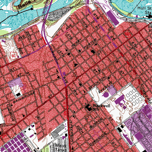 Topographic Map of Cathedral Outreach Mission, VA