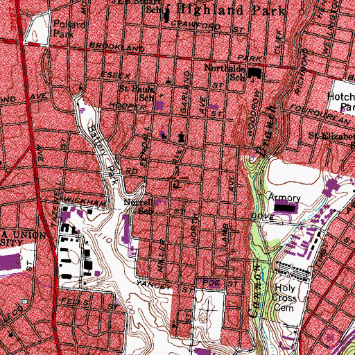 Topographic Map of Garland Avenue Baptist Church, VA