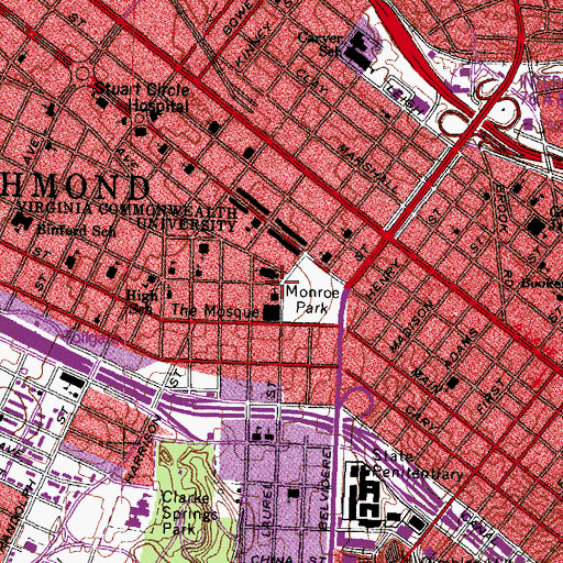 Topographic Map of Grace and Holy Trinity Episcopal Church, VA
