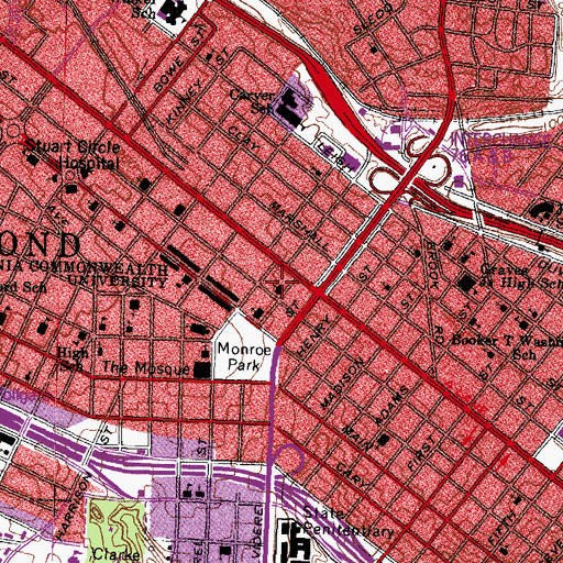 Topographic Map of Manna Christian Fellowship Church, VA