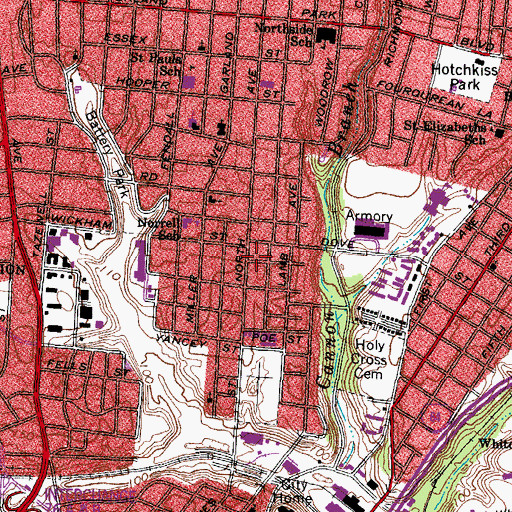 Topographic Map of Masjidullah of Richmond, VA