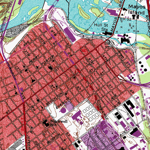 Topographic Map of New Day Church of God, VA