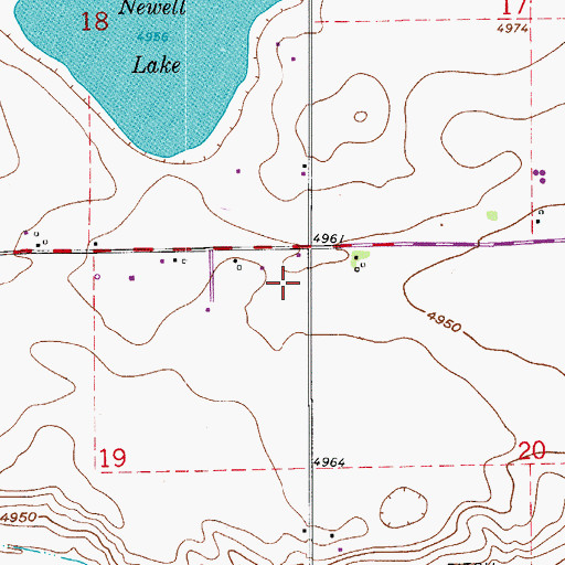 Topographic Map of Little Thompson Grange, CO