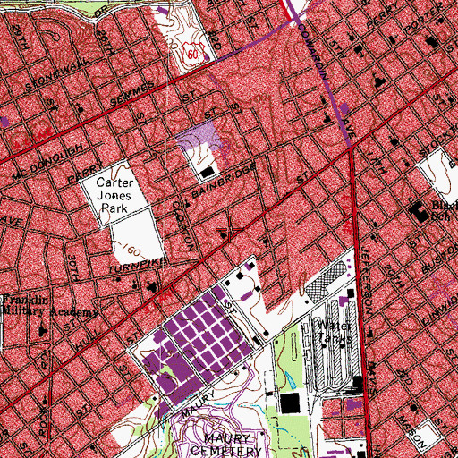 Topographic Map of New Second Calvary Church, VA