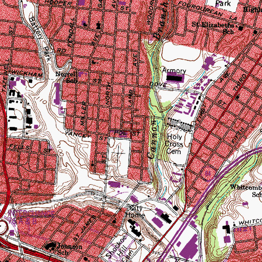 Topographic Map of Triumphant Baptist Church, VA