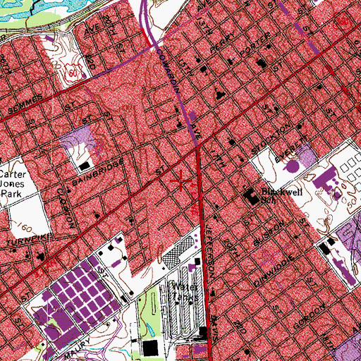 Topographic Map of Zion Baptist Church, VA