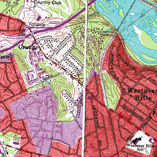 Topographic Map of Granite Church (historical), VA