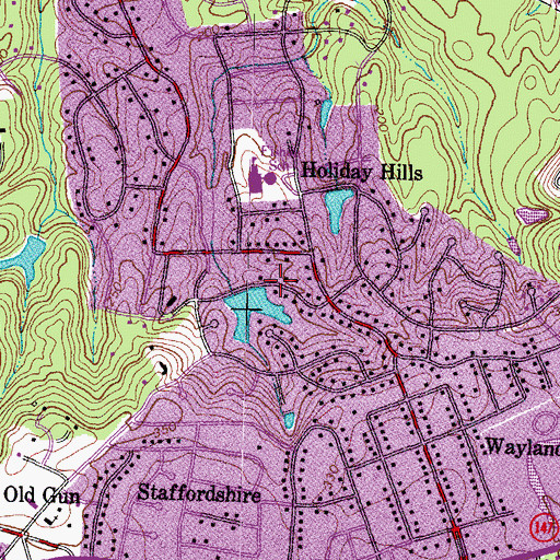 Topographic Map of Hobby Hill Farms, VA