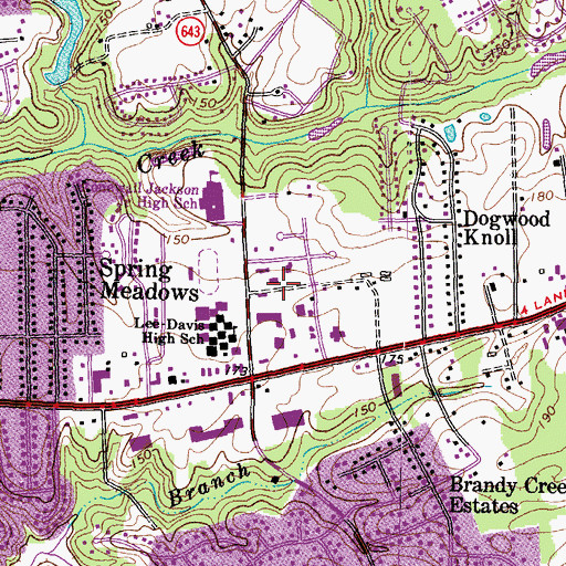 Topographic Map of Lee Medical Center, VA