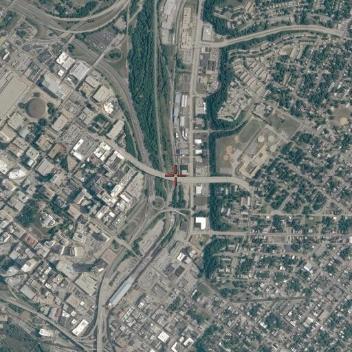 Aerial/Satellite Image of Martin Luther King Junior Memorial Bridge, VA