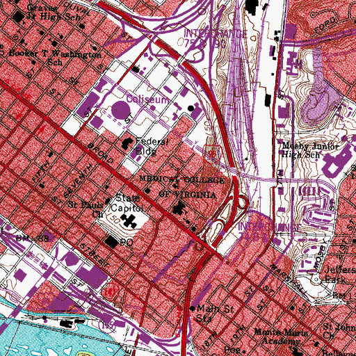 Topographic Map of Nelson Clinic, VA