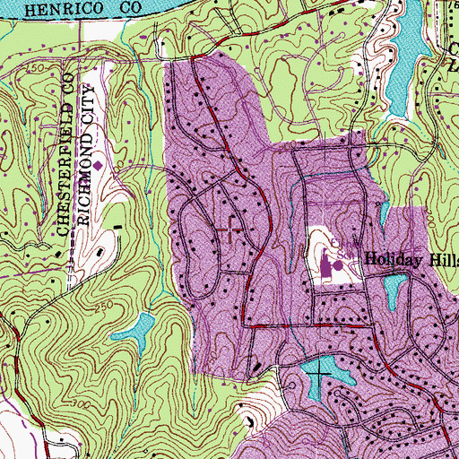 Topographic Map of Twin Valley Farms, VA