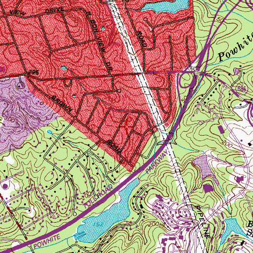 Topographic Map of Bon Air Manor, VA