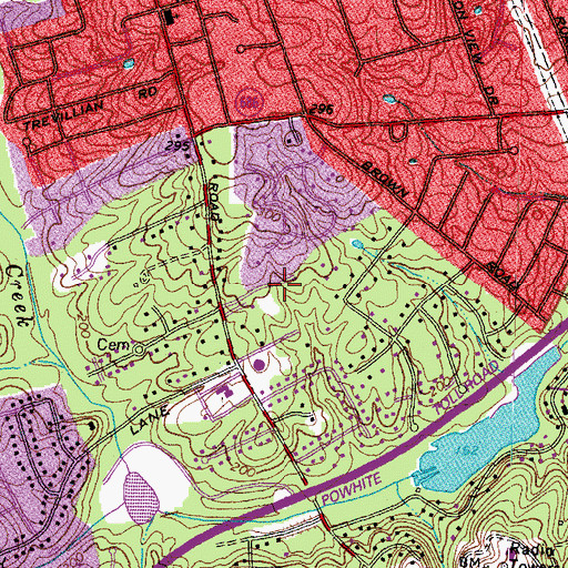 Topographic Map of Buford Estates, VA