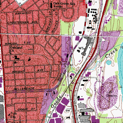 Topographic Map of All Saints Apostolic Church, VA