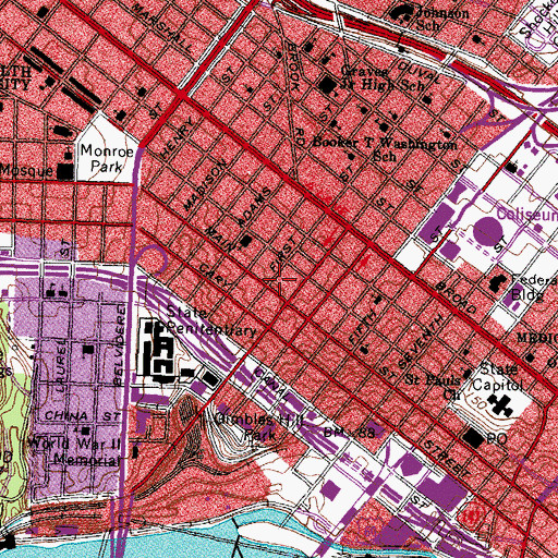 Topographic Map of Crozet House, VA