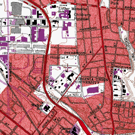 Topographic Map of Hartshorn Building, VA