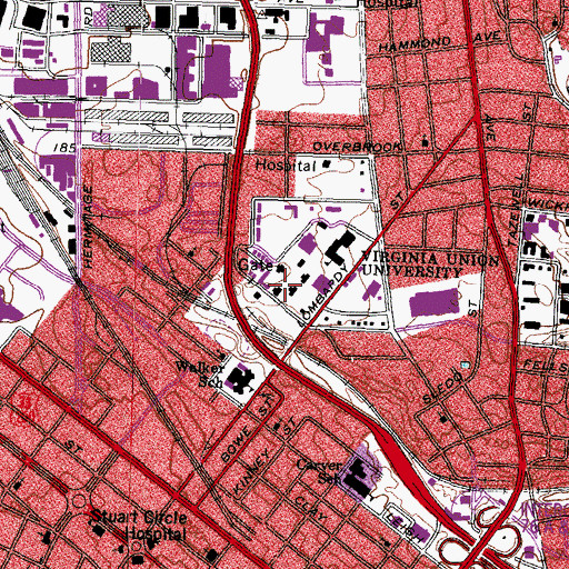 Topographic Map of Kingsley Building, VA