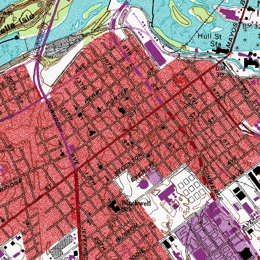Topographic Map of Manchester, VA
