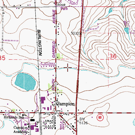 Topographic Map of Lake Ditch, CO