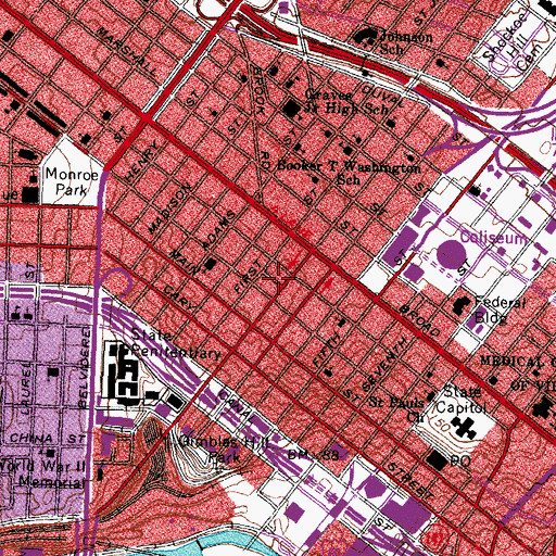 Topographic Map of Medical Arts Building, VA